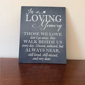 In Loving Memory Wall Decor - Gray